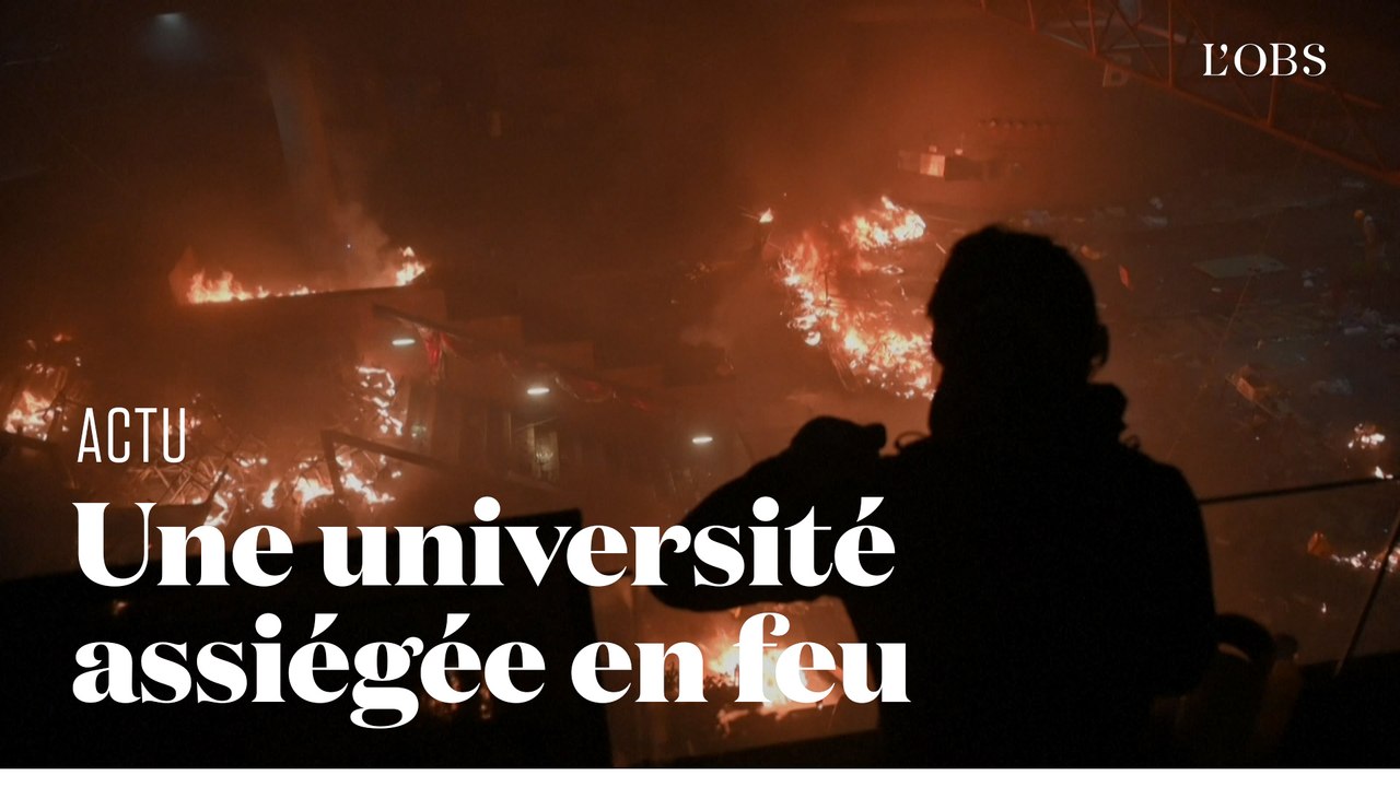 A Hong Kong, énormes tensions avec la police dans un campus assiégé par les manifestants