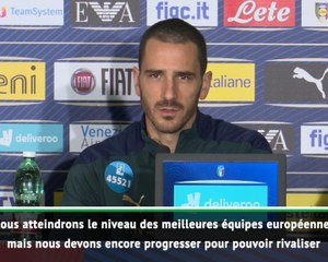 Euro 2020 - Bonucci : "Nous avons le potentiel pour atteindre le niveau de la France et de l'Angleterre"