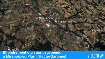 Mirepoix-sur-Tarn : un pont suspendu s'effondre