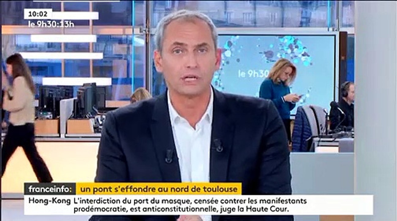 Un pont suspendu s'effondre à Mirepoix-sur-Tarn, au nord de Toulouse - Un camion et une voiture sont tombés dans le Tarn - Au moins un mort et plusieurs disparus