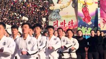 Corée du Nord: compétition sportive au stade Kim Il Sung de Pyongyang