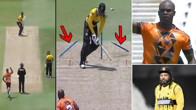 Mzansi Super League : Chris Gayle Stunned By Junior Dala's Perfect Yorker || Oneindia Telugu