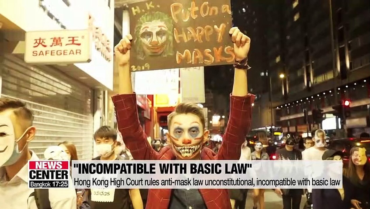 Hong Kong's high court rules anti-mask law unconstitutional