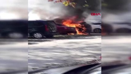 Bursa mangal ateşi, 2 otomobili yaktı