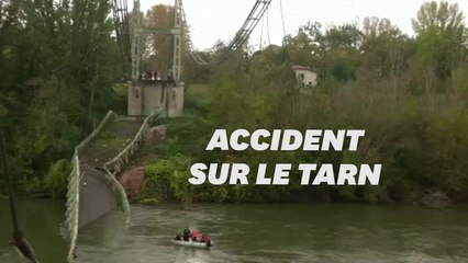 Les images du pont effondré à Mirepoix-sur-Tarn près de Toulouse