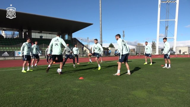 La Selección Española entrena antes del encuentro contra Rumanía