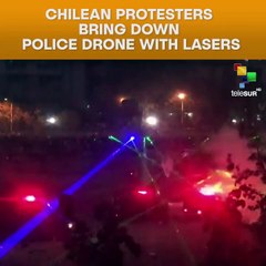 Chilean Protesters Bring Down Police Drone With Laser