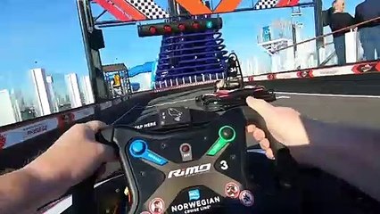 Piste de karting sur un paquebot