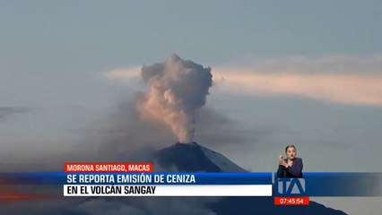 Alerta por caída de ceniza del volcán Sangay