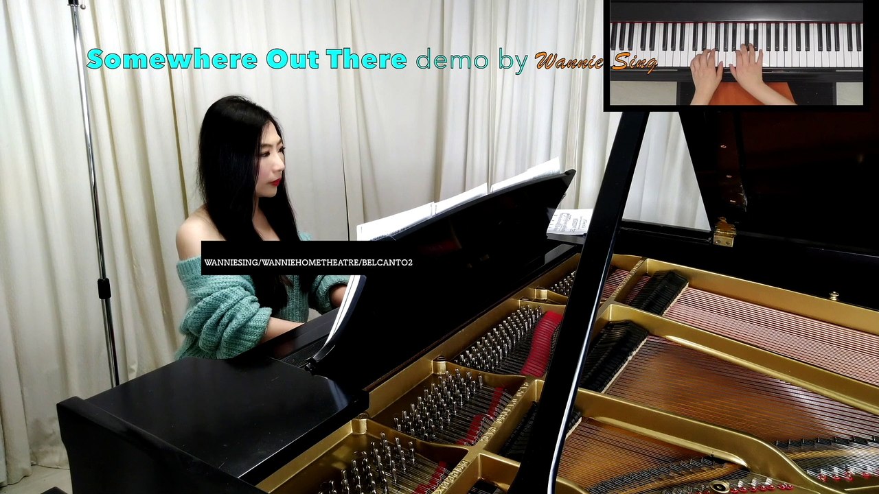 SOMEWHERE OUT THERE singing piano demo and piano karaoke