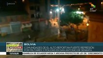 Bolivia: reportan en El Alto fuerte represión de policías y militares