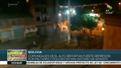 Bolivia: reportan en El Alto fuerte represión de policías y militares