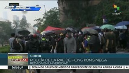 Niega policía de Hong Kong que haya realizado redadas en Universidad