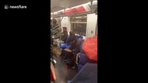 Shocking scene NYPD draw guns to arrest unarmed black teen on subway for fare evasion