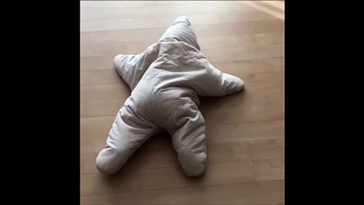 Ce bébé habillé en étoile de mer a du mal à ramper