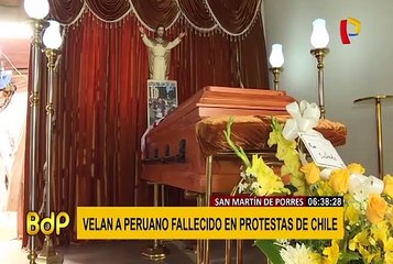 SMP: velan a peruano que falleció durante protestas en Chile luego de tres semanas
