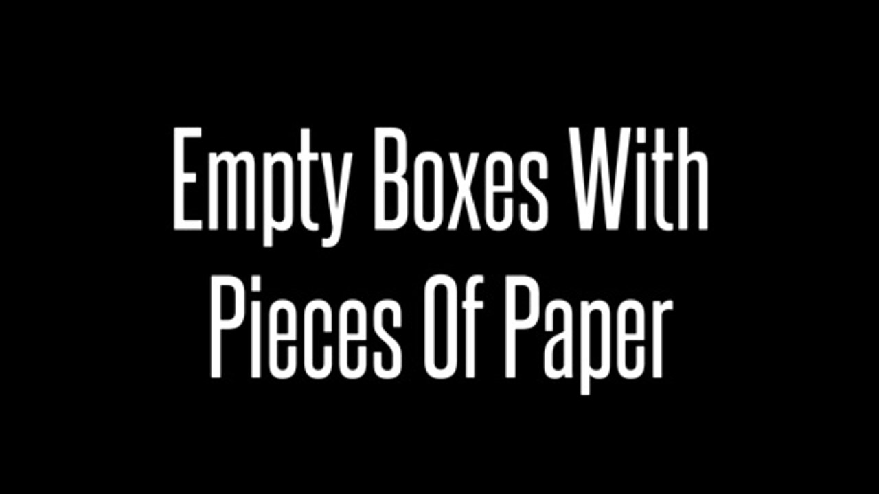 DTM Rambles 21 - Empty Boxes With Pieces Of Paper