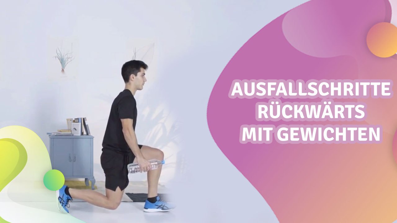 Ausfallschritte rückwärts mit Gewichten - Besser gesund Leben