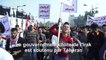 Des manifestants anti-gouvernementaux irakiens réagissent aux émeutes en Iran