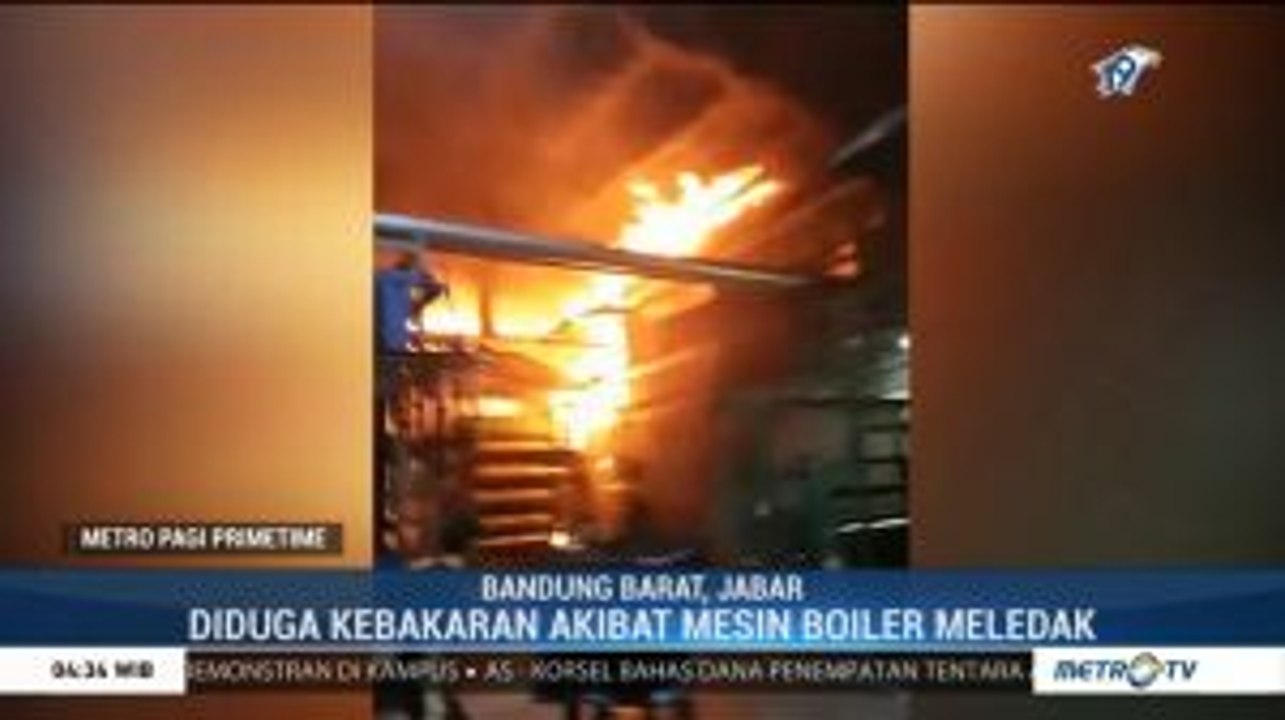 Kebakaran Landa Pabrik Tekstil di Bandung Barat