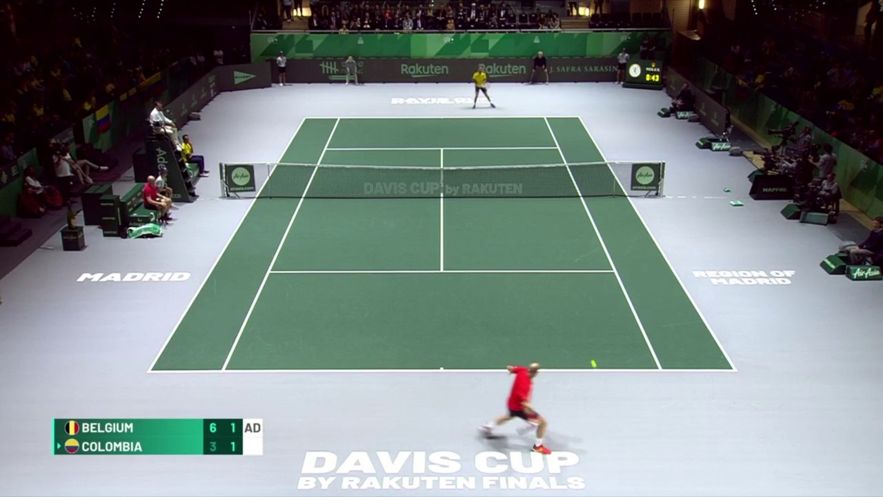 Belgium v Colombia Match 1 Highlights (Darcis v Giraldo)