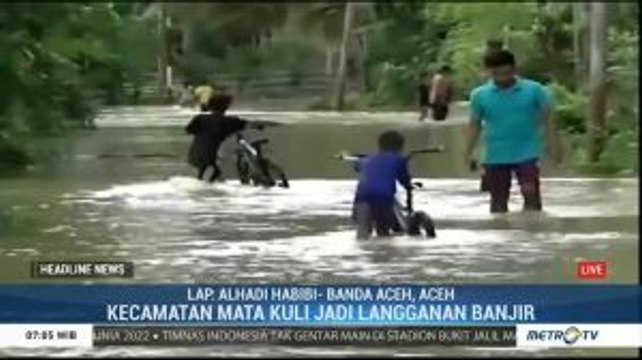 Ketinggian Banjir di Kecamatan Matangkuli Mencapai 1 Meter