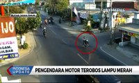 Terobos Lampu Merah Sambil Ngetrail, Pengendara ini Terekam CCTV