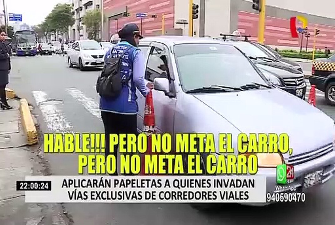 Inician 'marcha blanca' para aplicar papeletas a quienes invadan corredores