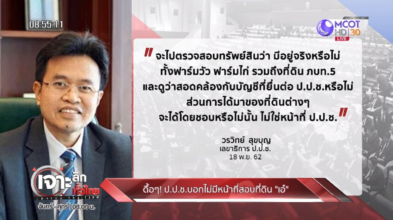 ดื้อๆ!! ป.ป.ช.บอก ไม่มีหน้าที่สอบที่ดิน "เอ๋" [...