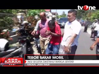 Pria Depresi Bakar Mobil Warga di Madiun