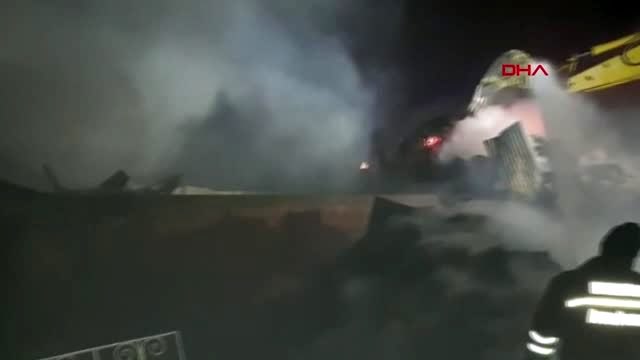 Erzurum'da, 2 ev, 2 ahır ve 1 samanlık yandı