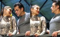 Dabangg 3: Salman Khan Steadies Saiee Manjrekar's Nerves As She Looks Very Uncomfortable Amid Fan Frenzy - Watch Video