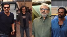 Rohit Shetty, Sanjay Leela Bhansali, Imtiaz Ali & others at a trailer preview of Tanhaji: the unsung warrior hosted by Ajay devgn