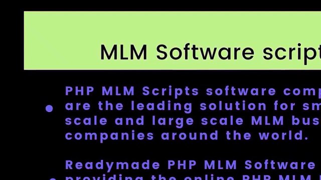 MLM Software | PHP MLM Binary Script | PHP MLM Software
