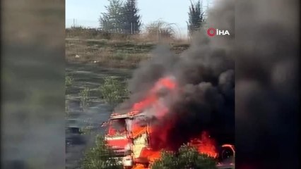 - Bursa'de benzin tankeri alev alev yandı