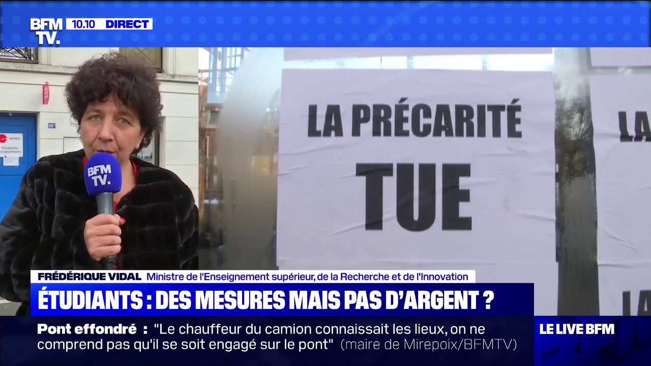 Étudiants: Frédérique Vidal promet la mise en place d'un numéro d'urgence "d'ici la fin de l'année"