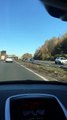 Lorry crashes onto wrong side of motorway