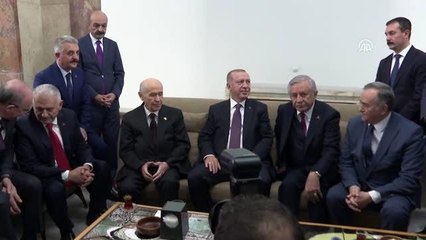 Cumhurbaşkanı Erdoğan, MHP Genel Başkanı Bahçeli ile bir araya geldi (5)
