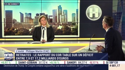 Philippe Martin (Conseil d'analyse économique) : Le rapport du COR sur les retraites table sur un déficit entre 7,9 et 17,2 milliards d'euros  - 19/11