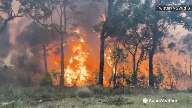 Emergency warnings issued as wildfire threatens homes