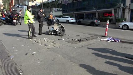 şişli'de minibüsle çarpışan motosikletli öldü