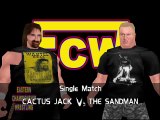 ECW Barely Legal Mod Matches Cactus Jack vs The Sandman (Falls Count Anywhere Match)
