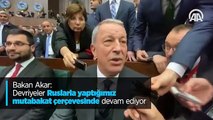 Bakan Akar: Devriyeler Ruslarla yaptığımız mutabakat çerçevesinde devam ediyor