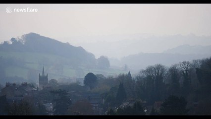 Freezing fog shrouds Derbyshire after cold night with sub-zero temperatures