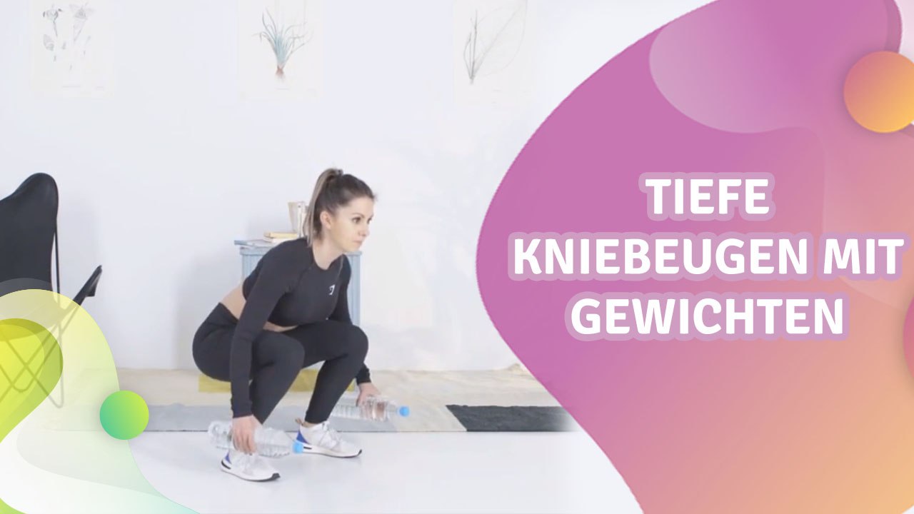 Tiefe Kniebeugen mit Gewichten - Besser gesund Leben