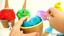 Learn Colors with Colorful Ice Cream Cones for Children, Toddlers and Babies   Play Doh Colours Kids