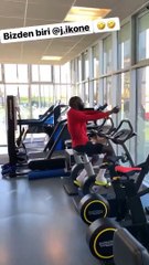 Fransız futbolcu Jonathan Ikoné'nin 'Müslüm Gürses' şarkısıyla spor yaptığı anlar