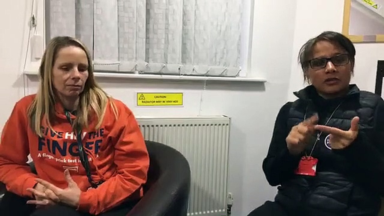 Give HIV the finger - live finger-prick test