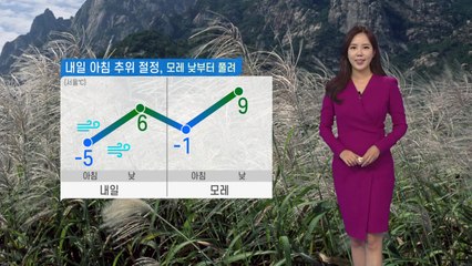 [날씨] 내일 아침 추위 절정...모레 낮부터 풀려 / YTN