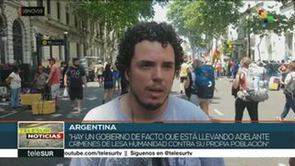Argentina: realizan marcha y festival contra violencia en Bolivia